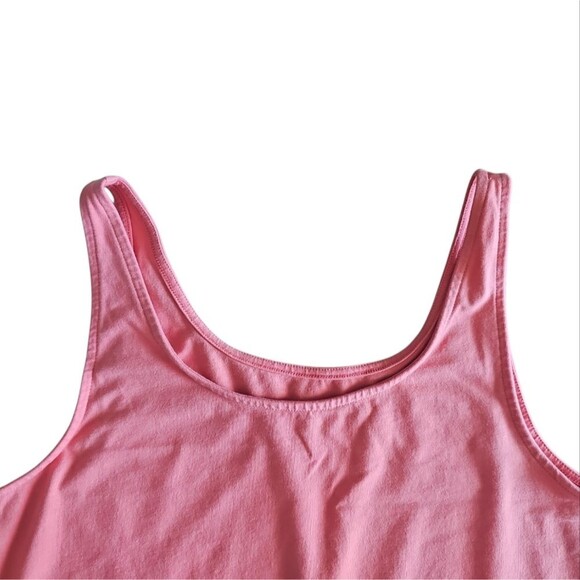 J. Jill Long Perfect Tank Coral Sz L Sleeveless Stretch Cotton Blend Minimalist - Picture 5 of 9